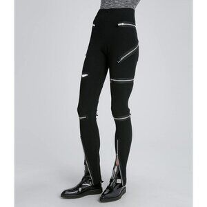 Christopher Kane Ribbed Jersey Zipper Trouser Black Size 6